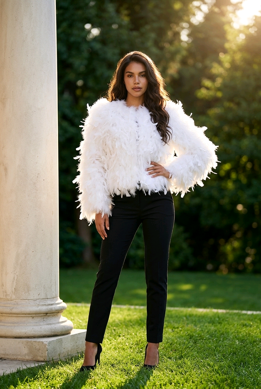 Veste Tolero en plumes