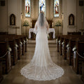 Foonlau Length Handmade Lace Bridal Veil 300cm/118"